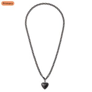 Roxanne Assoulin The Mini Puffy Heart Necklace in Black